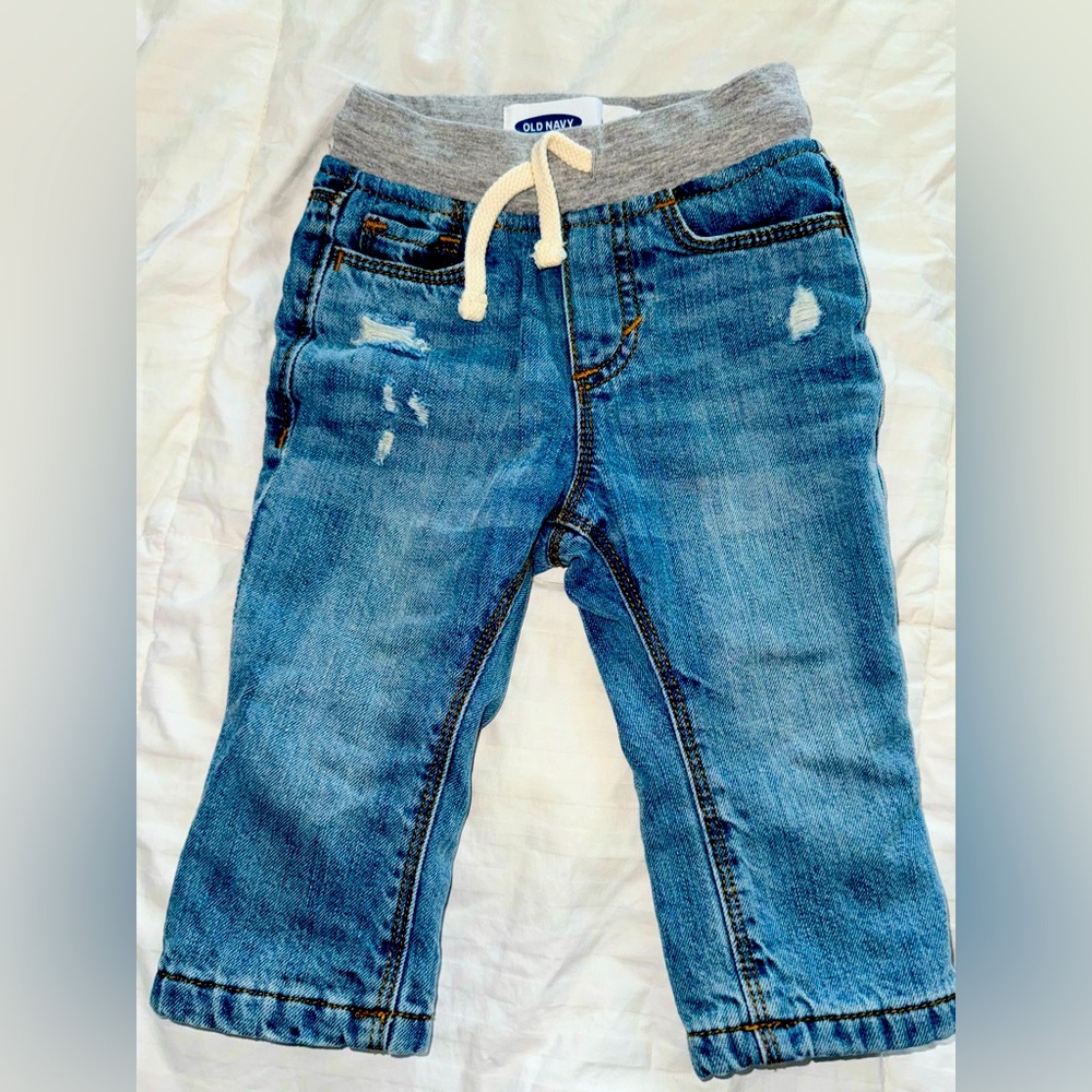 Old Navy 12-18m fleece lined relaxed fit jeans